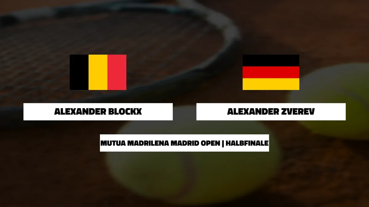 Alexander Blockx trifft auf Alexander Zverev im Halbfinale